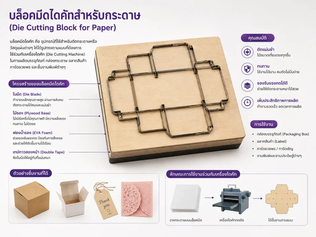 รับทำบล็อคมีดไดคัทสำหรับกระดาษ